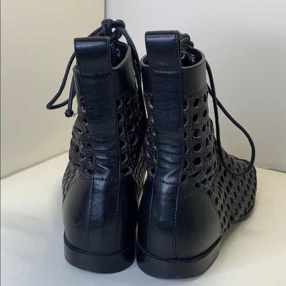 Proenza Schouler Lace-Up Cage Flat Boot Open Toe - Picture 4 of 9